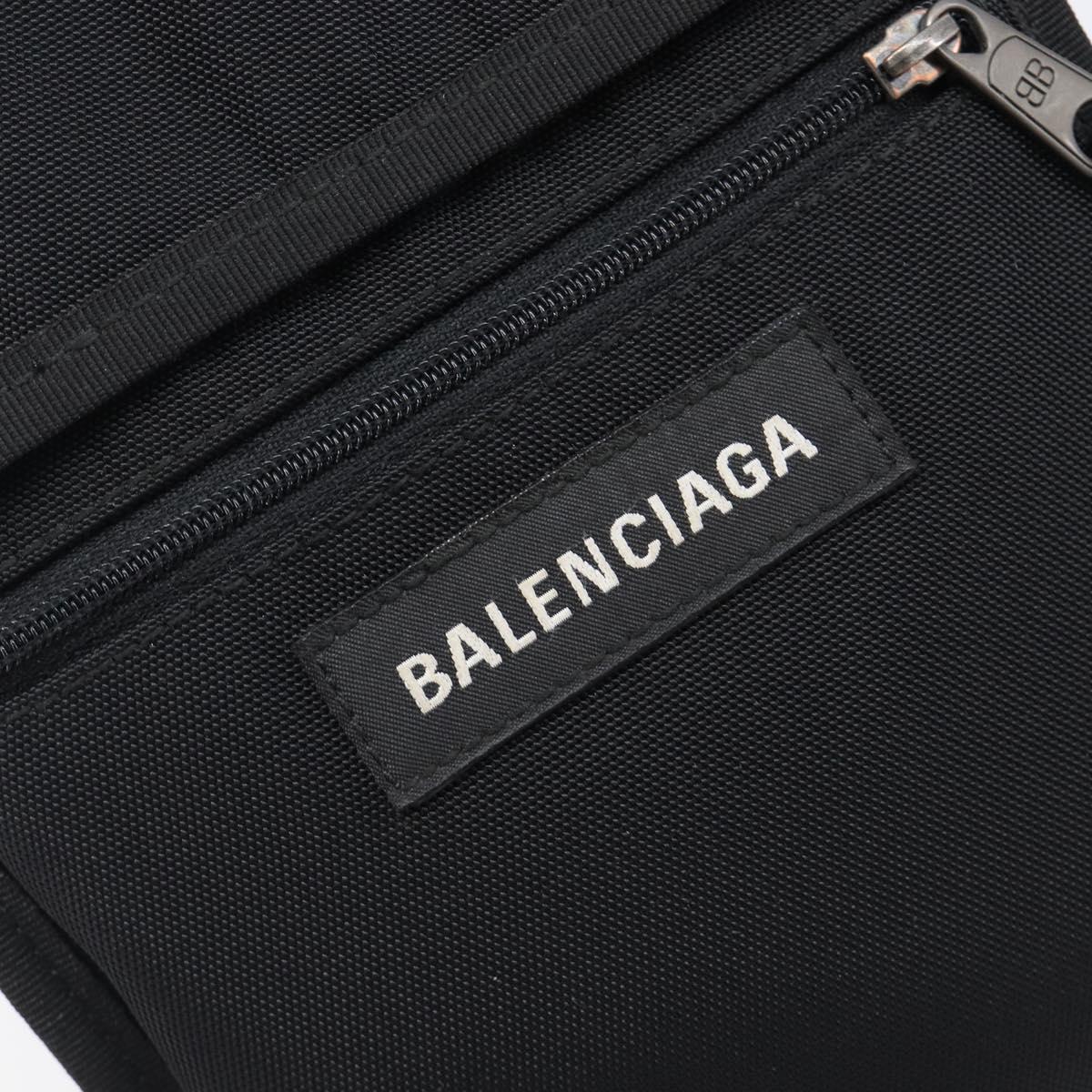 BALENCIAGA Explorer Shoulder Bag Canvas Black White 532298 Auth 202287A