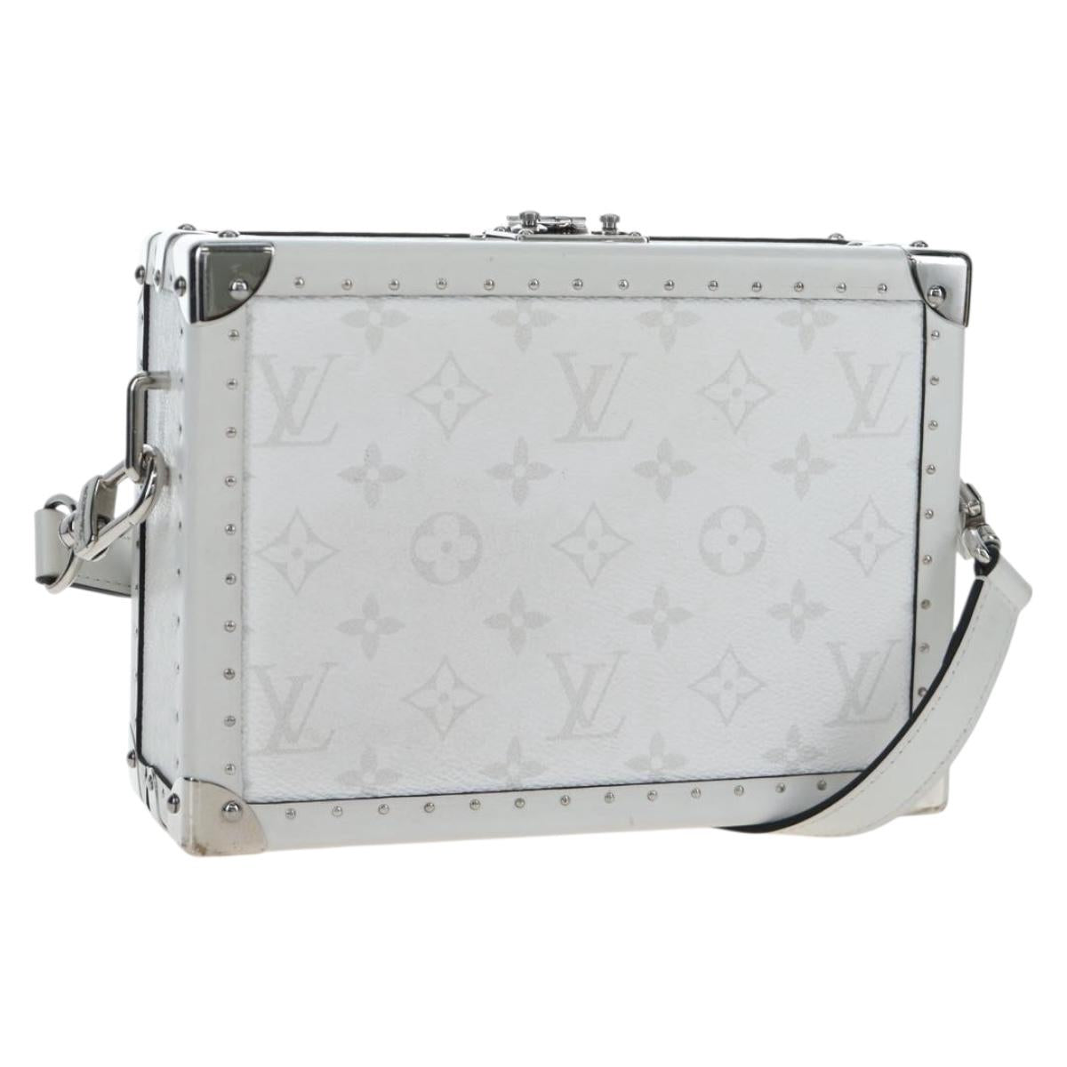 LOUIS VUITTON Tiger Lama Monogram Clutch Box White LV Auth 202290SAM