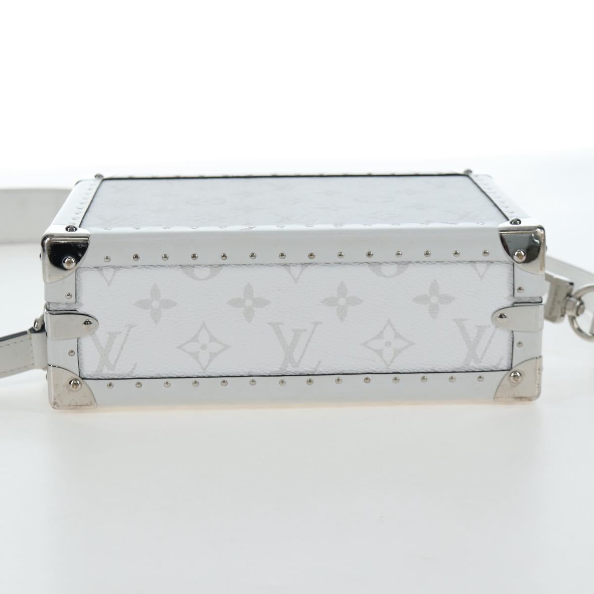 LOUIS VUITTON Tiger Lama Monogram Clutch Box White LV Auth 202290SAM