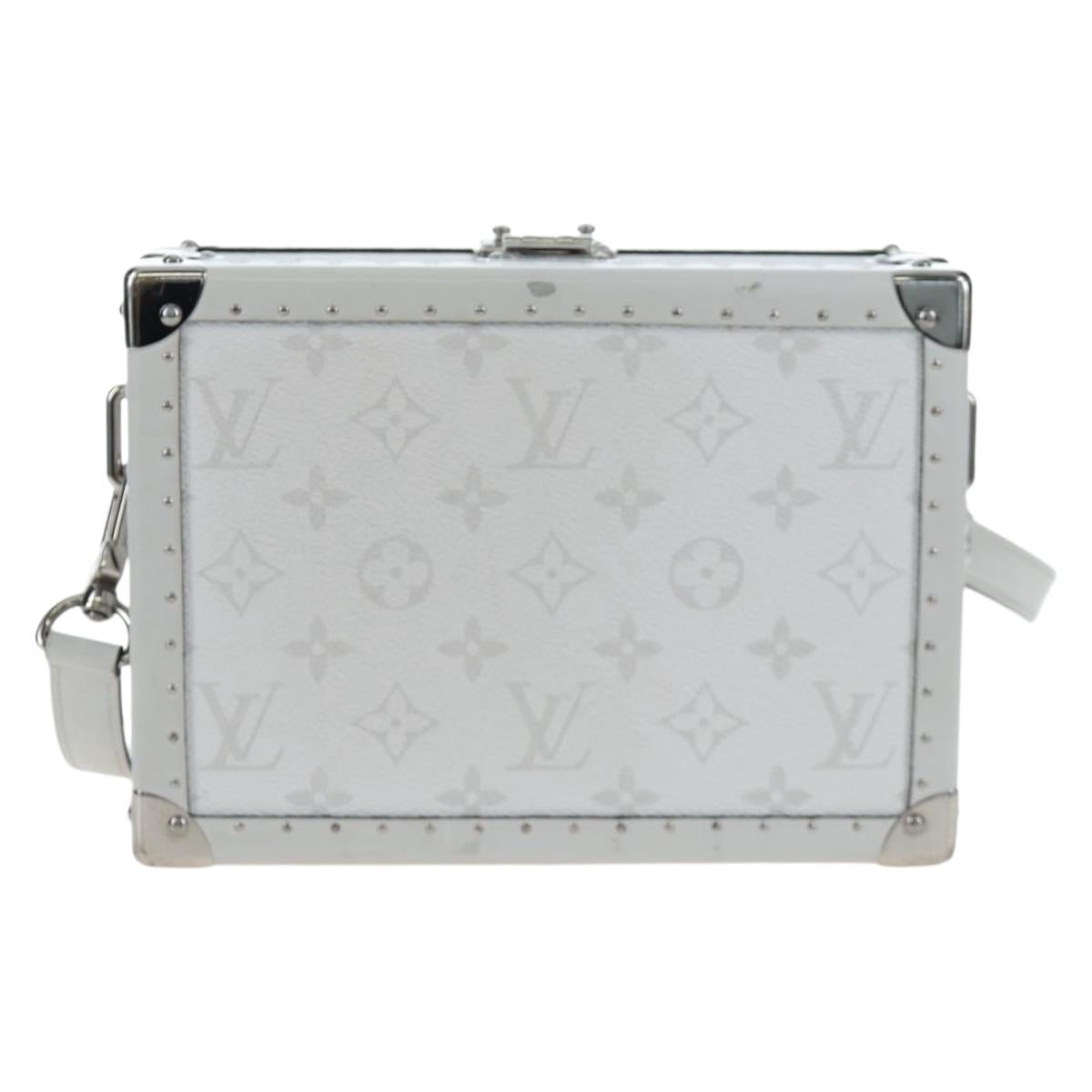 LOUIS VUITTON Tiger Lama Monogram Clutch Box White LV Auth 202290SAM