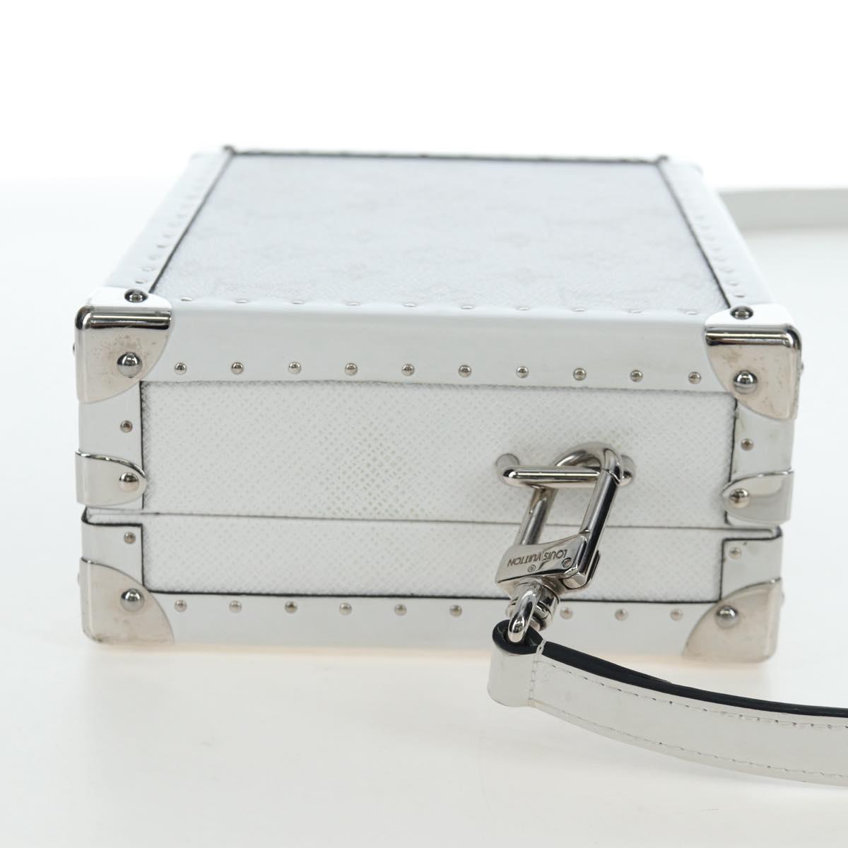 LOUIS VUITTON Tiger Lama Monogram Clutch Box White LV Auth 202290SAM