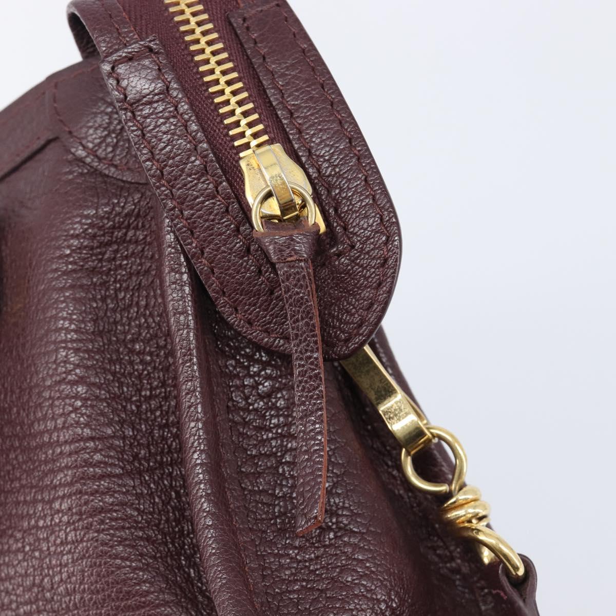BALENCIAGA Classic Metallic Edge Nano City Leather Bordeaux 505982 Auth 202292V