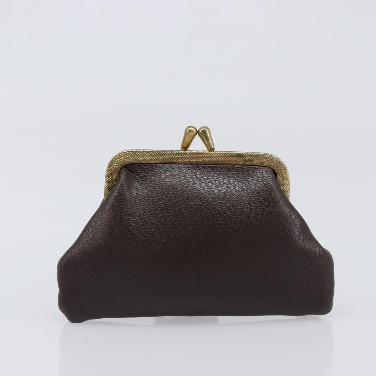 Christian Dior Shoulder Bag Calf Skin 2way Brown Gold Tone Auth 202295A