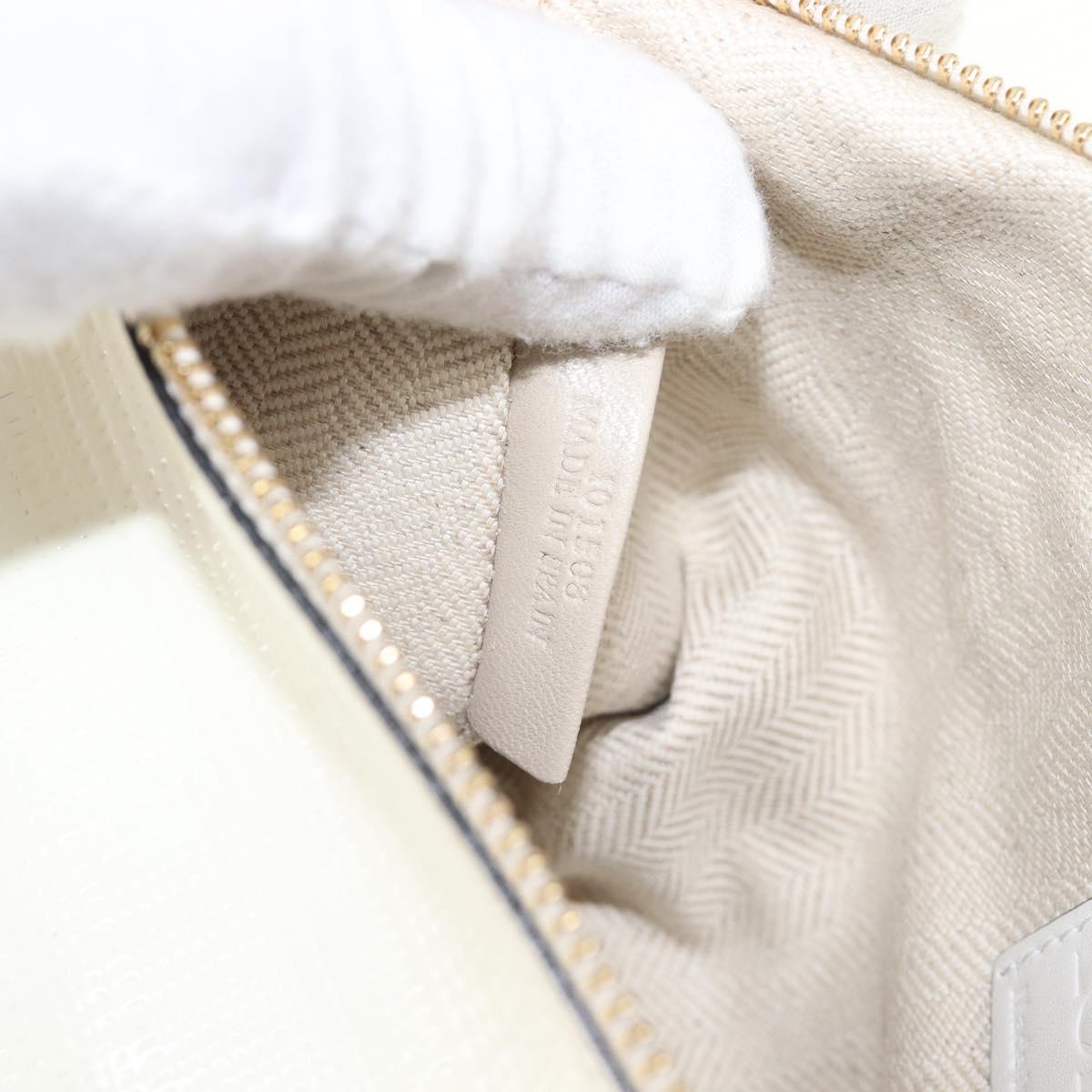LOEWE Shoulder Bag Leather Ivory Gold Tone Auth 202298