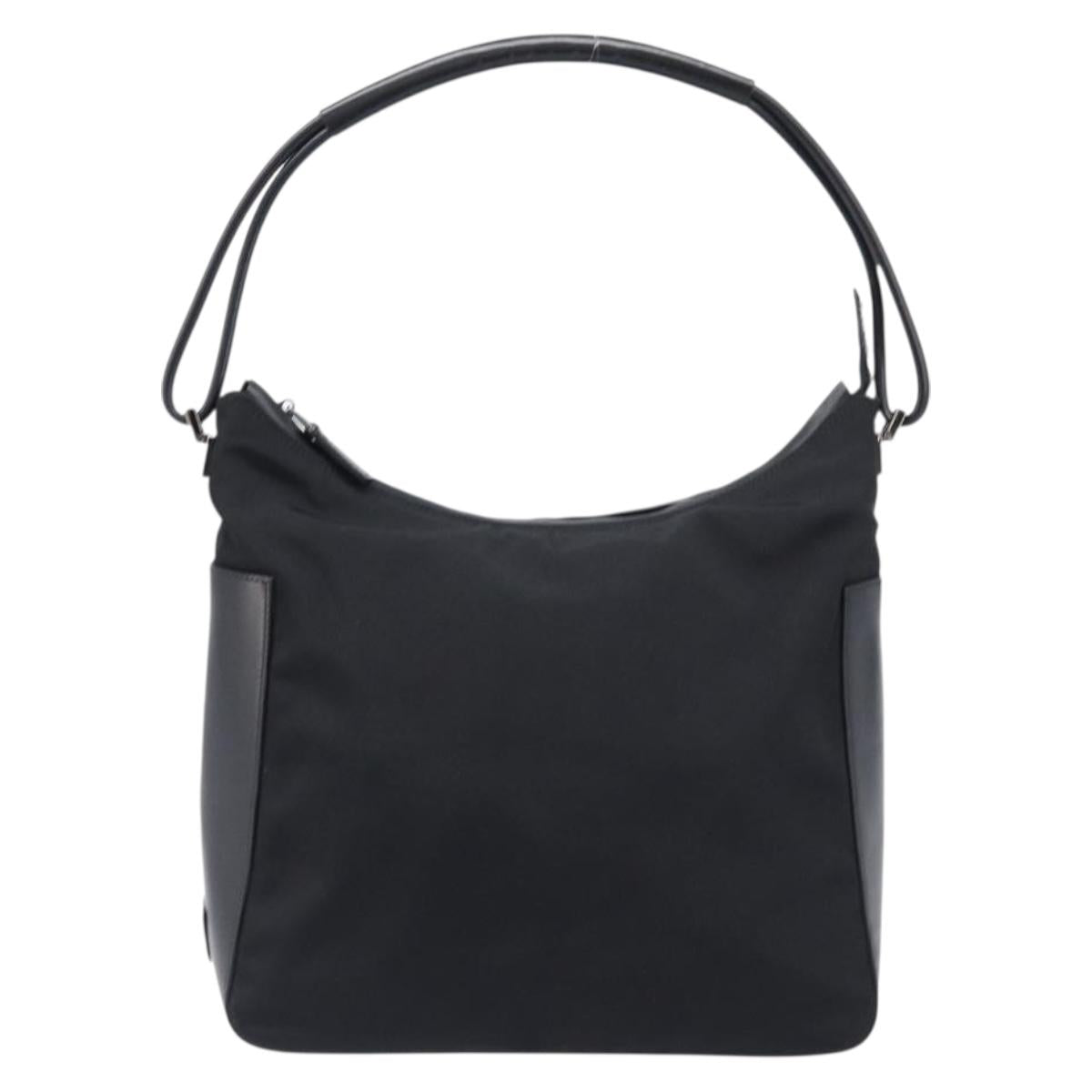 GUCCI Shoulder Bag Canvas Black Silver 001 3766 Auth 202299A