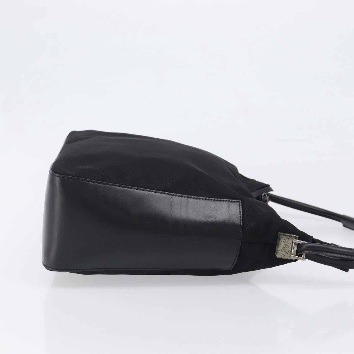 GUCCI Shoulder Bag Canvas Black Silver 001 3766 Auth 202299A