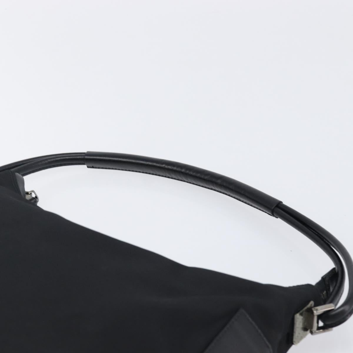 GUCCI Shoulder Bag Canvas Black Silver 001 3766 Auth 202299A