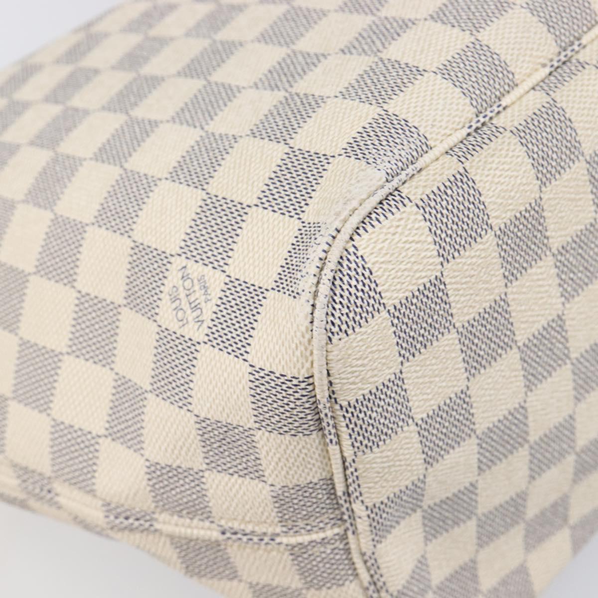 LOUIS VUITTON Damier Azur Neverfull MM Tote Bag N41605 LV Auth 202304