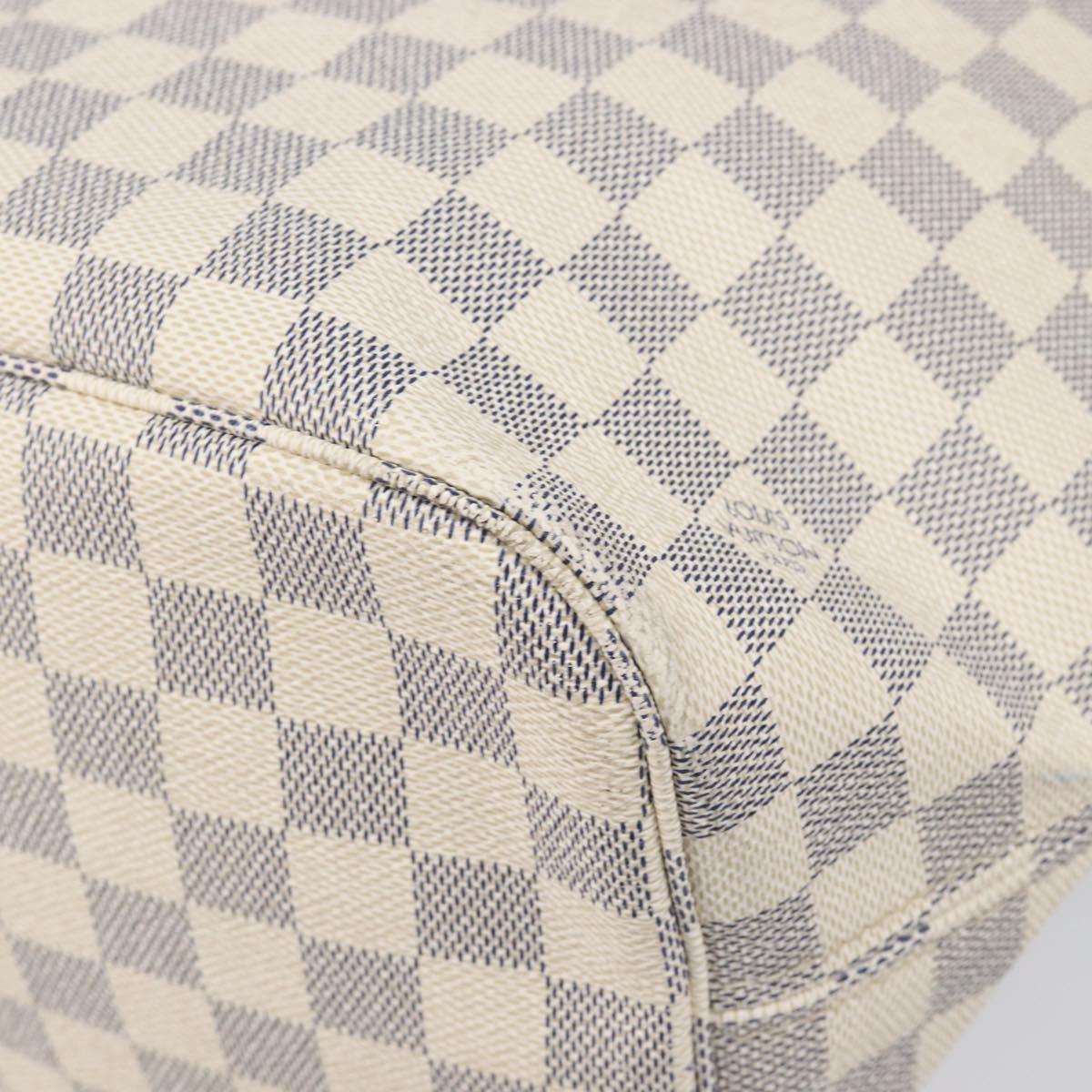 LOUIS VUITTON Damier Azur Neverfull MM Tote Bag N41605 LV Auth 202304