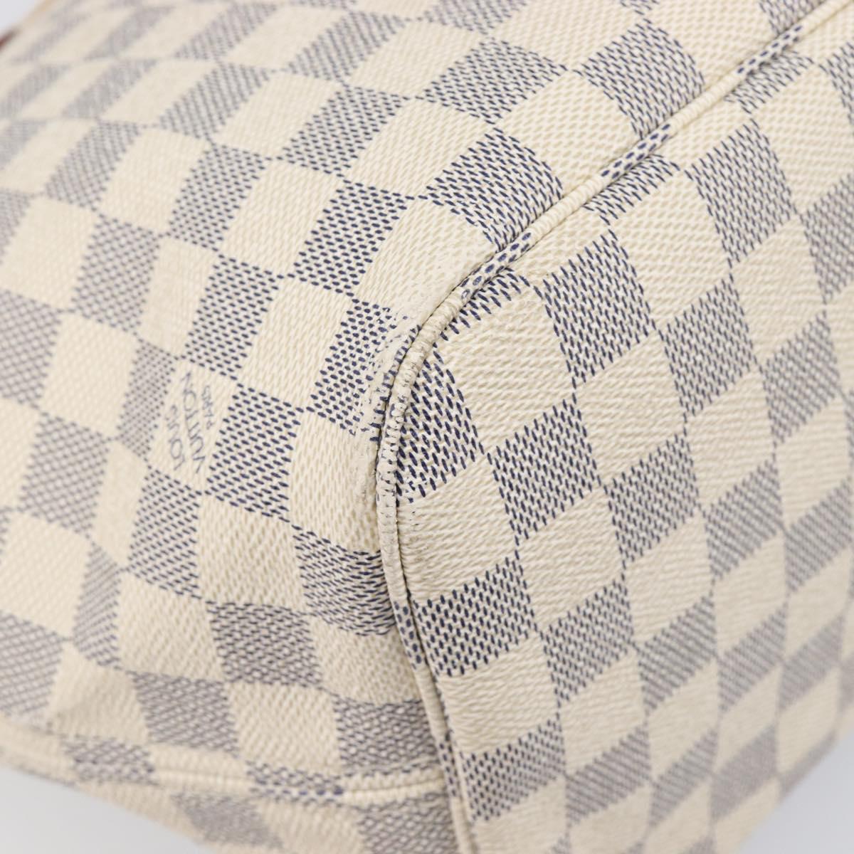 LOUIS VUITTON Damier Azur Neverfull MM Tote Bag N41605 LV Auth 202304