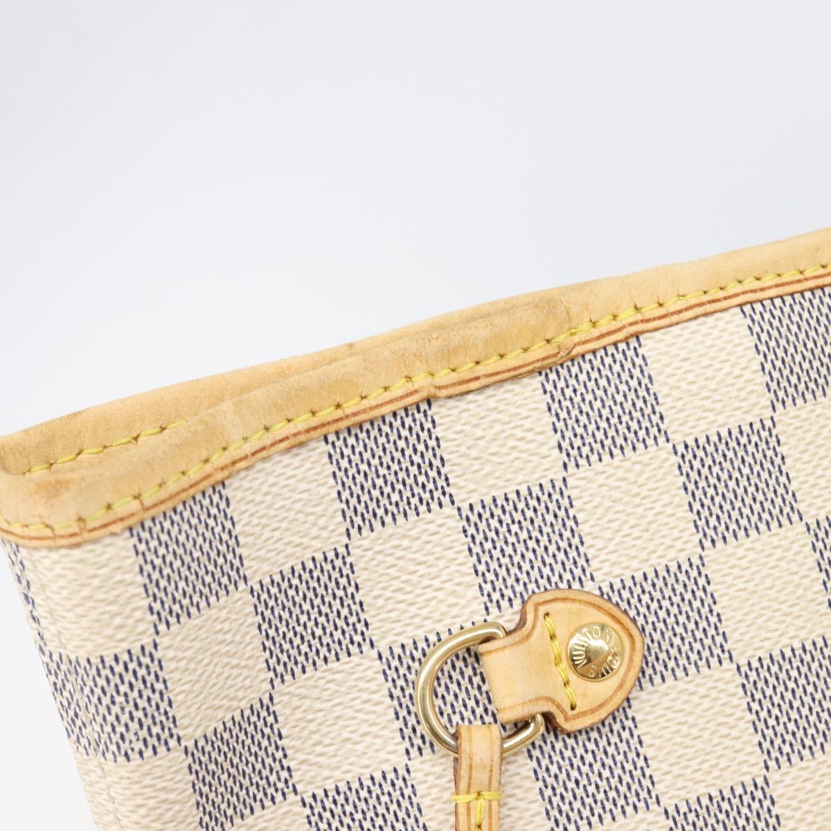 LOUIS VUITTON Damier Azur Neverfull MM Tote Bag N41605 LV Auth 202304