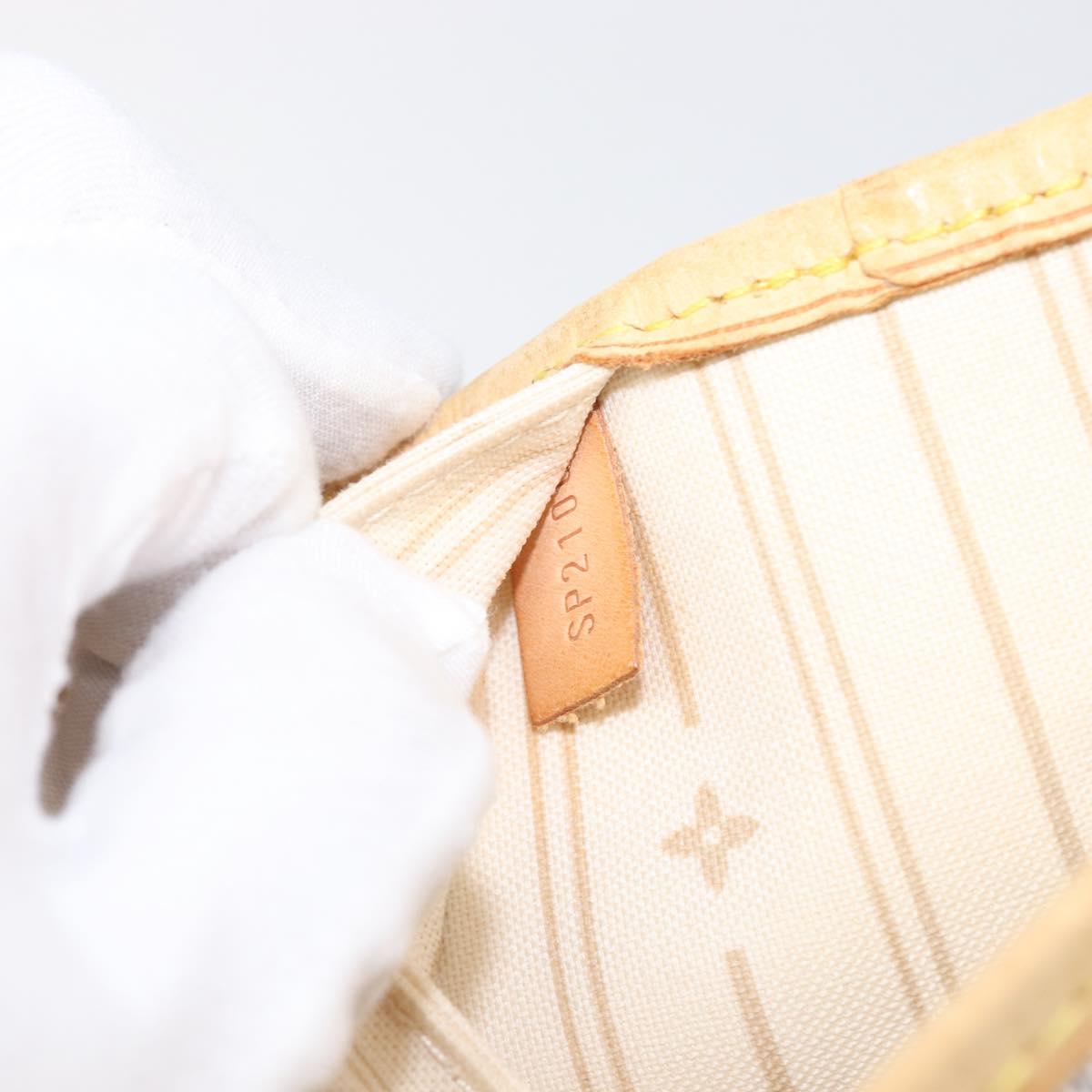 LOUIS VUITTON Damier Azur Neverfull MM Tote Bag N41605 LV Auth 202304