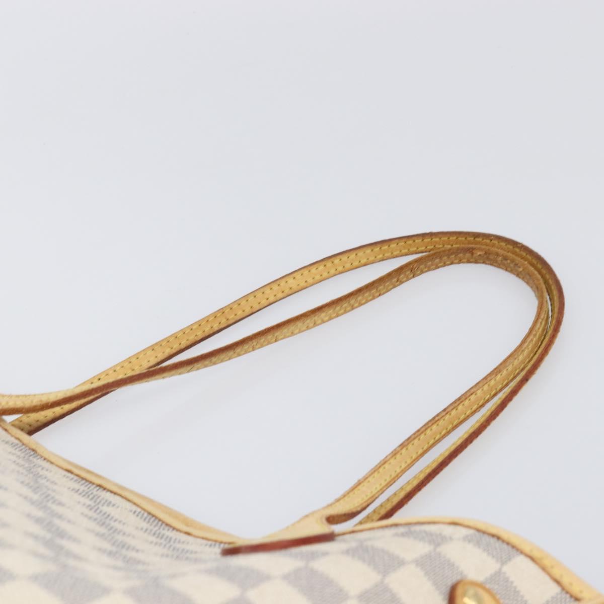 LOUIS VUITTON Damier Azur Neverfull MM Tote Bag N41605 LV Auth 202304