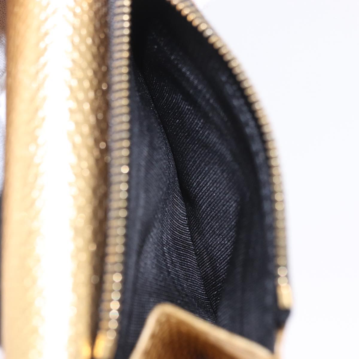 BVLGARI Serpenti Wallet Leather Gold Auth 202311M
