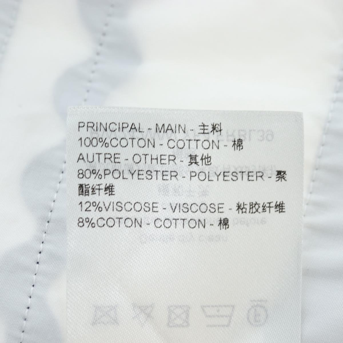 LOUIS VUITTON Sleeveless Top Cotton White Blue LV Auth 202320M