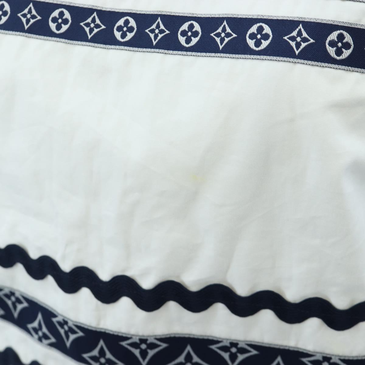 LOUIS VUITTON Sleeveless Top Cotton White Blue LV Auth 202320M