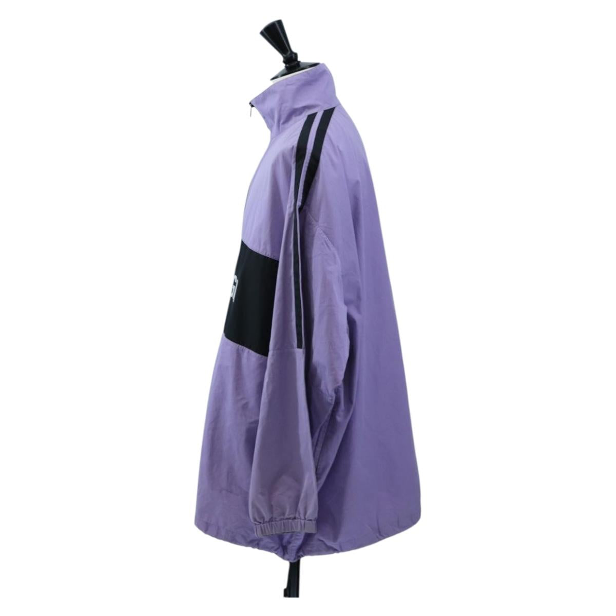 BALENCIAGA Track Jacket Cotton Purple Black Auth 202324M