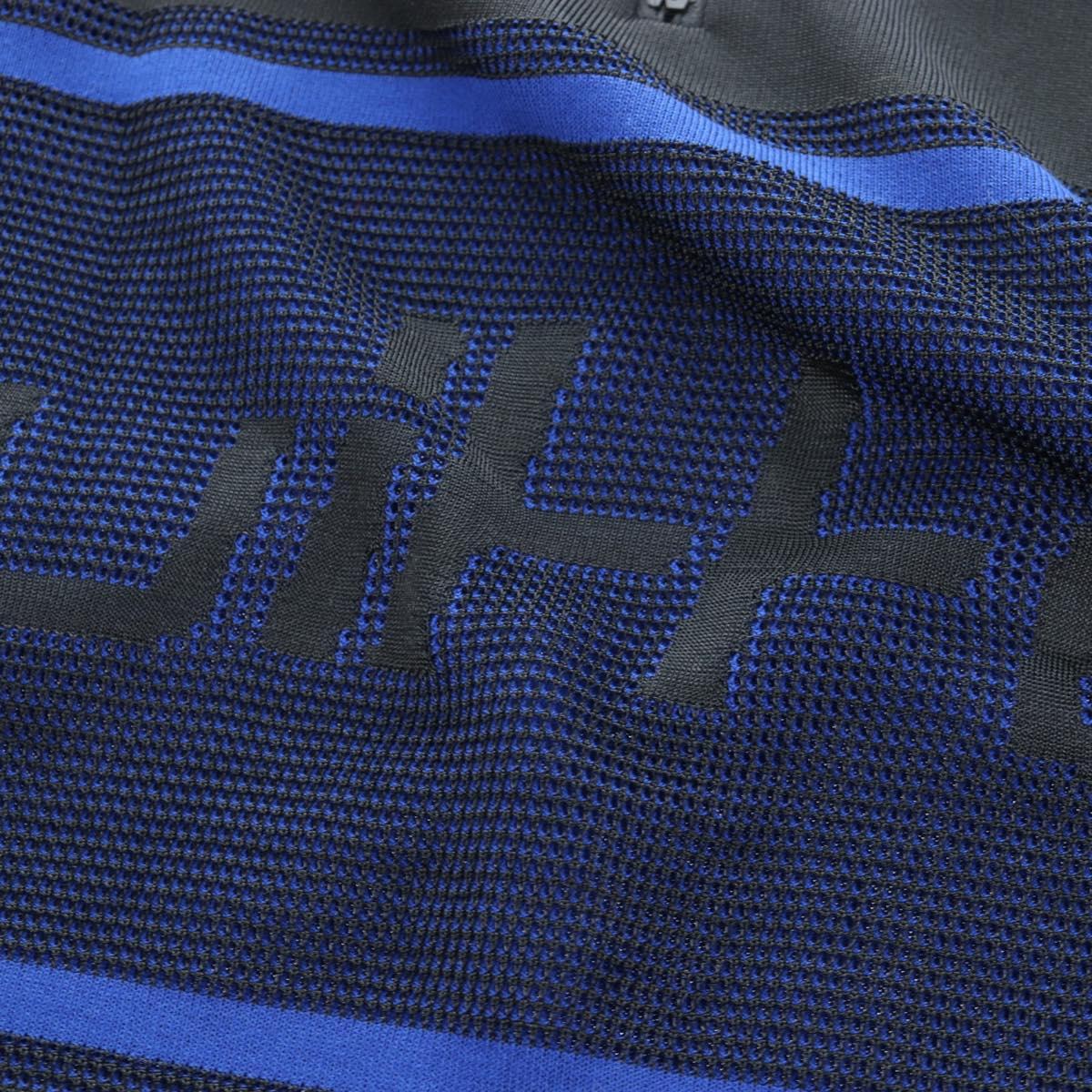 LOUIS VUITTON Jacquard Cycling Tops cotton ""L"" Blue Black LV Auth 202325M