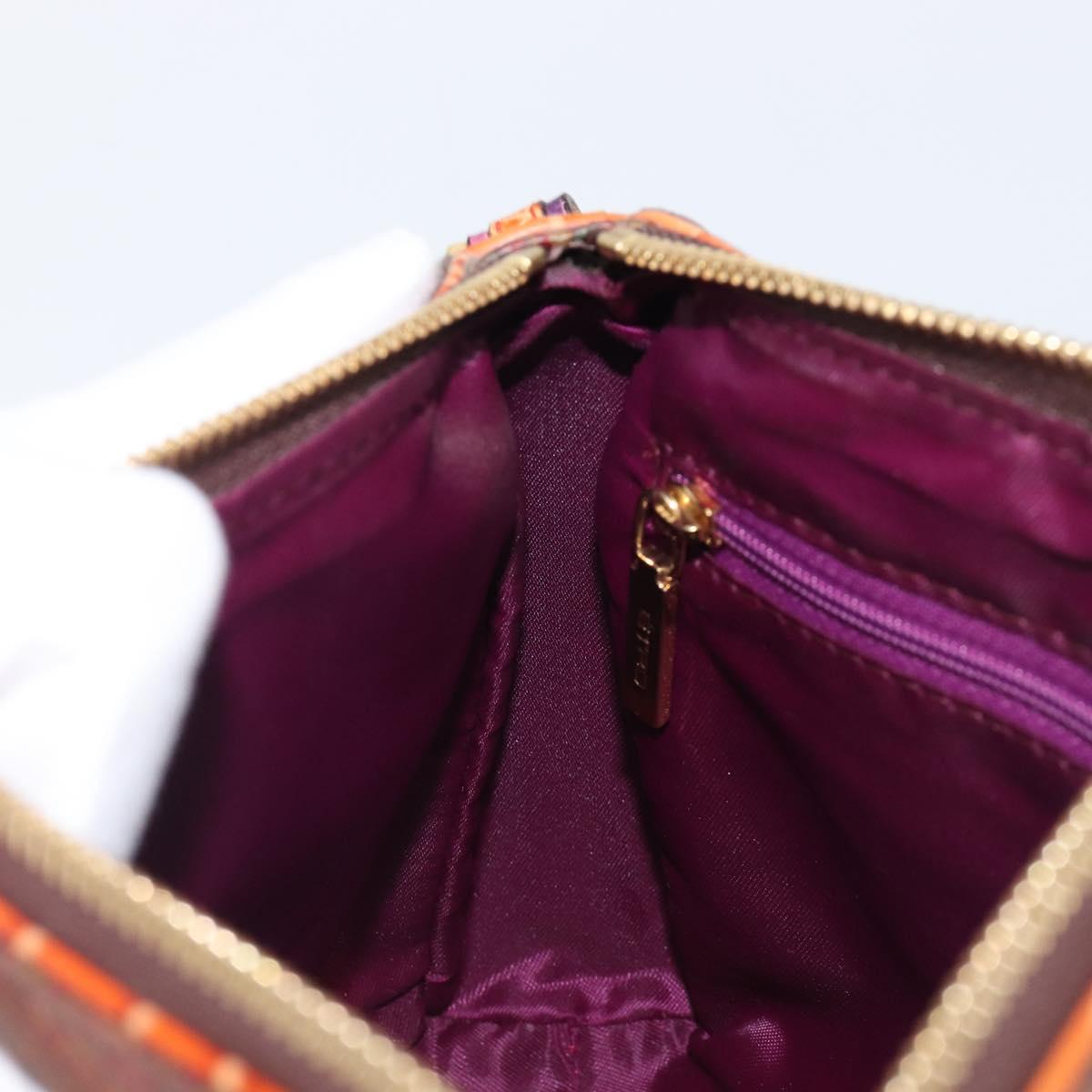 ETRO Shoulder Bag PVC Canvas Brown Bordeaux Auth 202326V