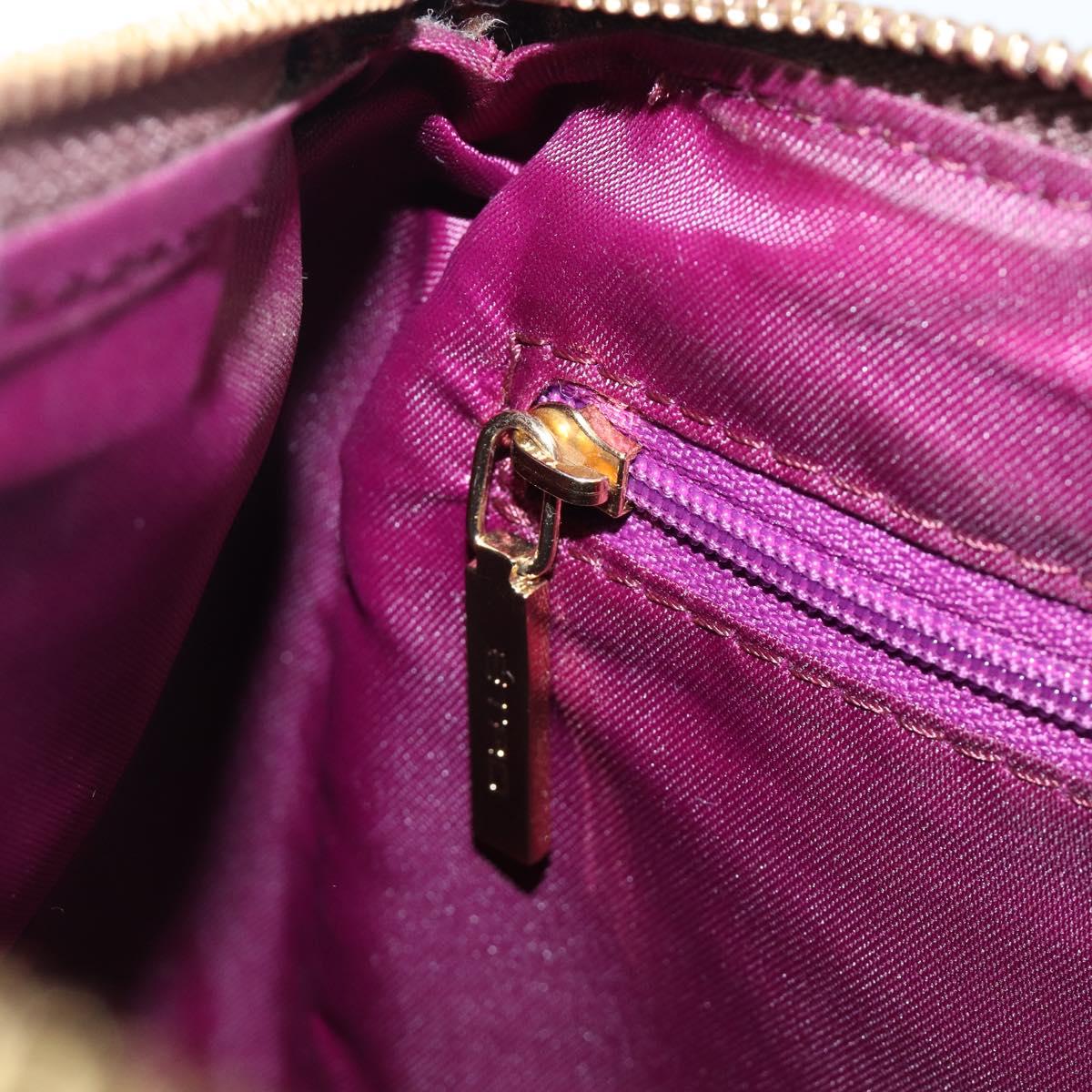 ETRO Shoulder Bag PVC Canvas Brown Bordeaux Auth 202326V