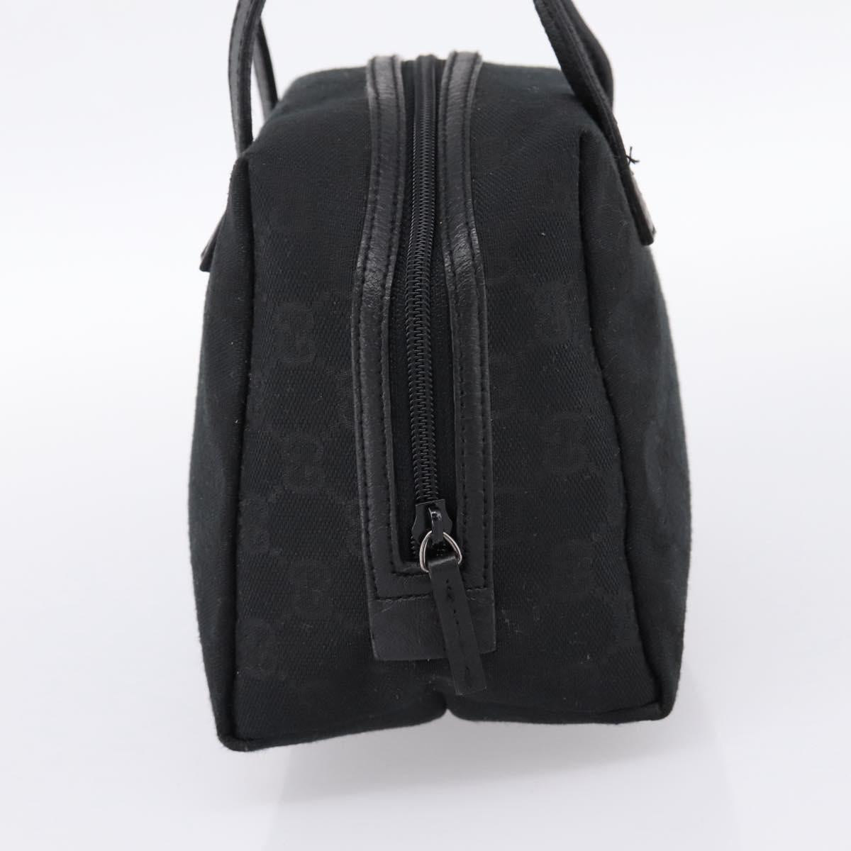 GUCCI GG Canvas Hand Bag Black Silver 124542 Auth 202331A