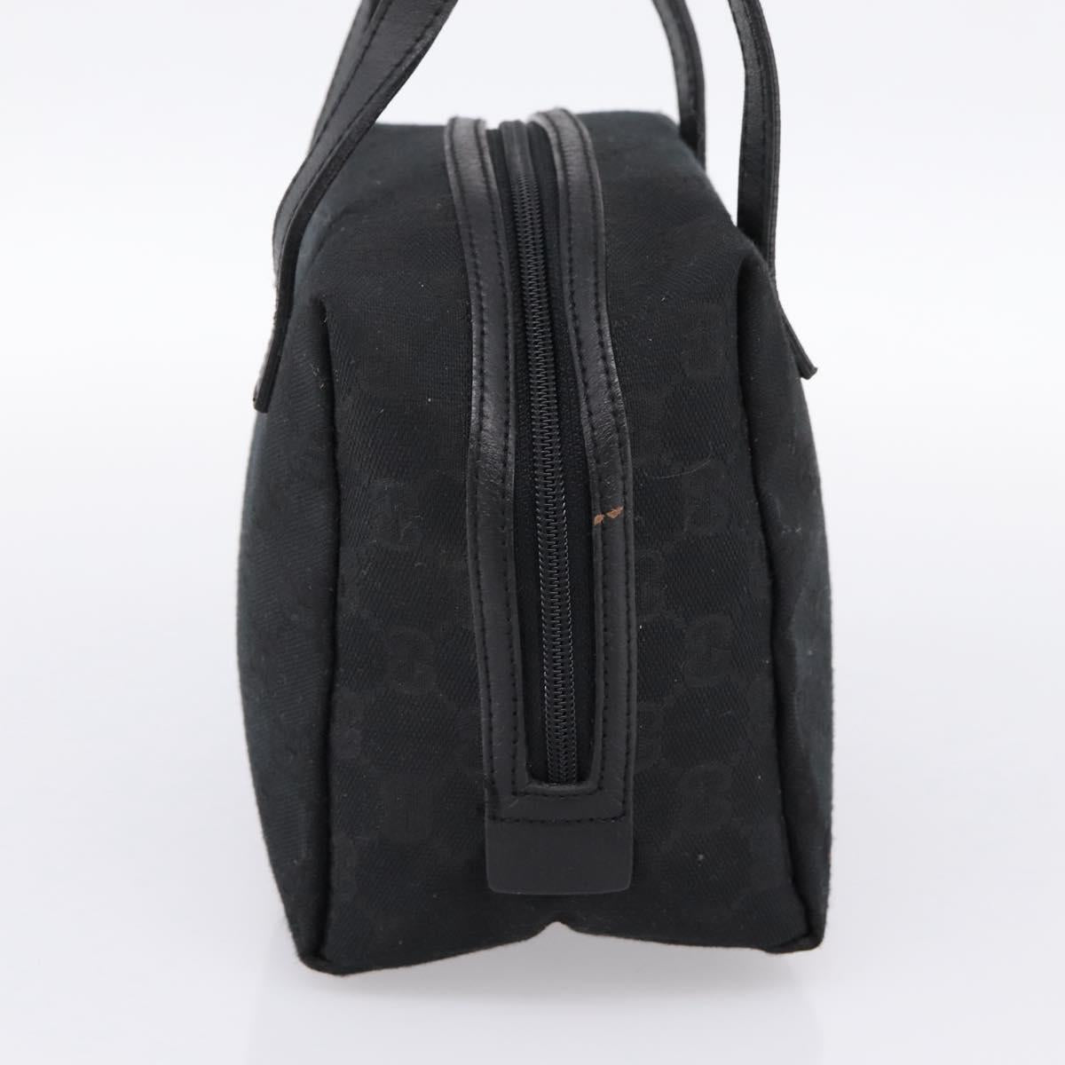 GUCCI GG Canvas Hand Bag Black Silver 124542 Auth 202331A