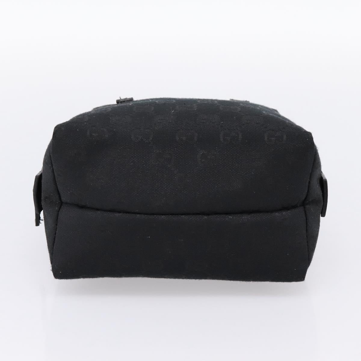 GUCCI GG Canvas Hand Bag Black Silver 124542 Auth 202331A