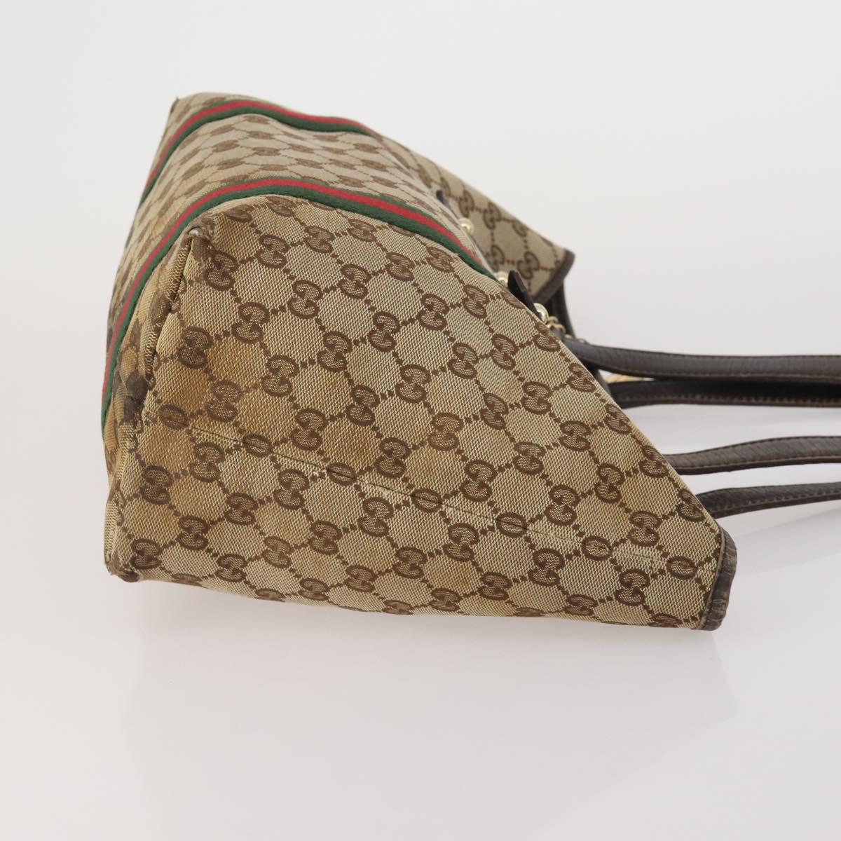 GUCCI GG Canvas Supreme Sherry Line Waist Clutch Tote 3 Set Beige Auth 202333