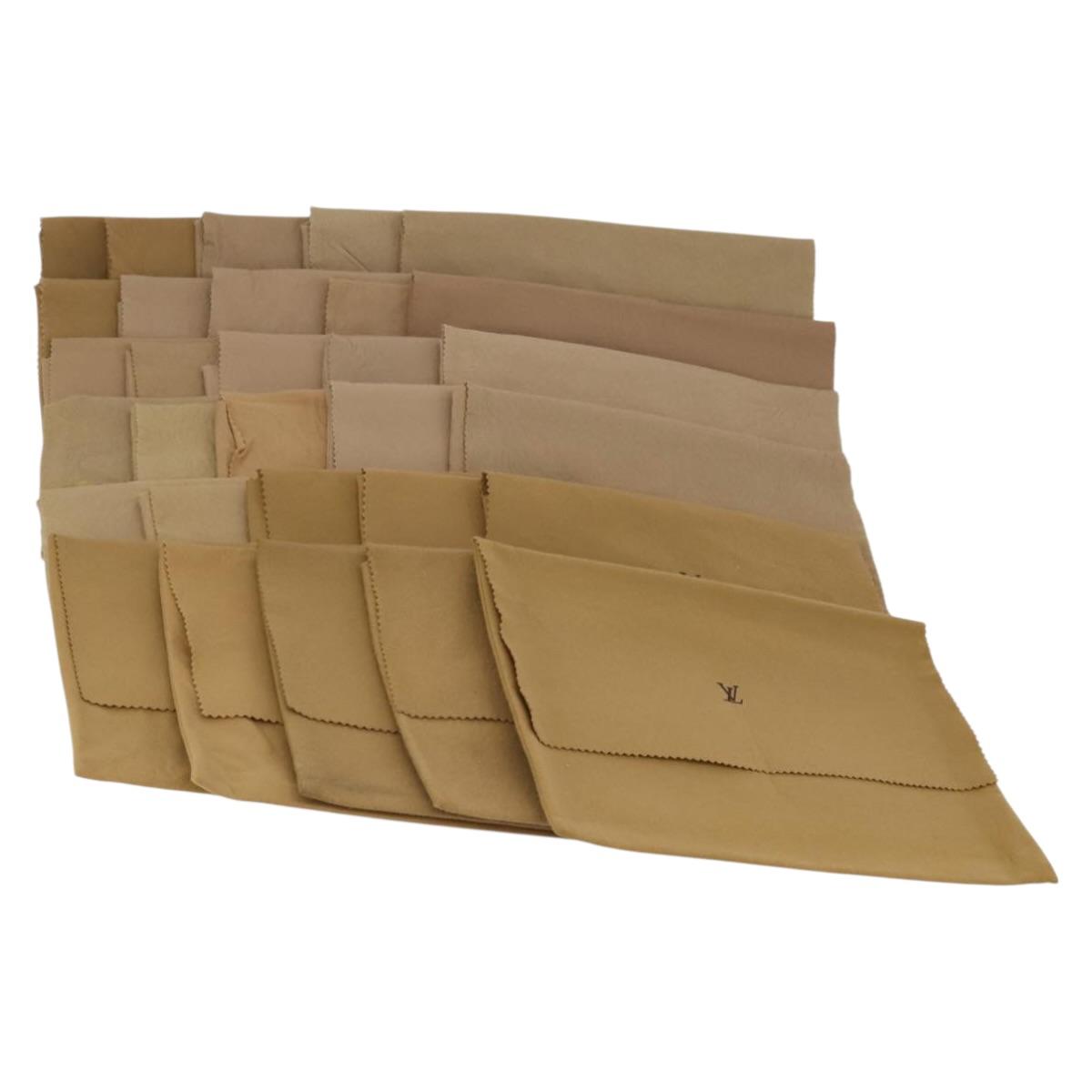 LOUIS VUITTON Dust Bag Cotton 30 set Beige LV Auth 202403