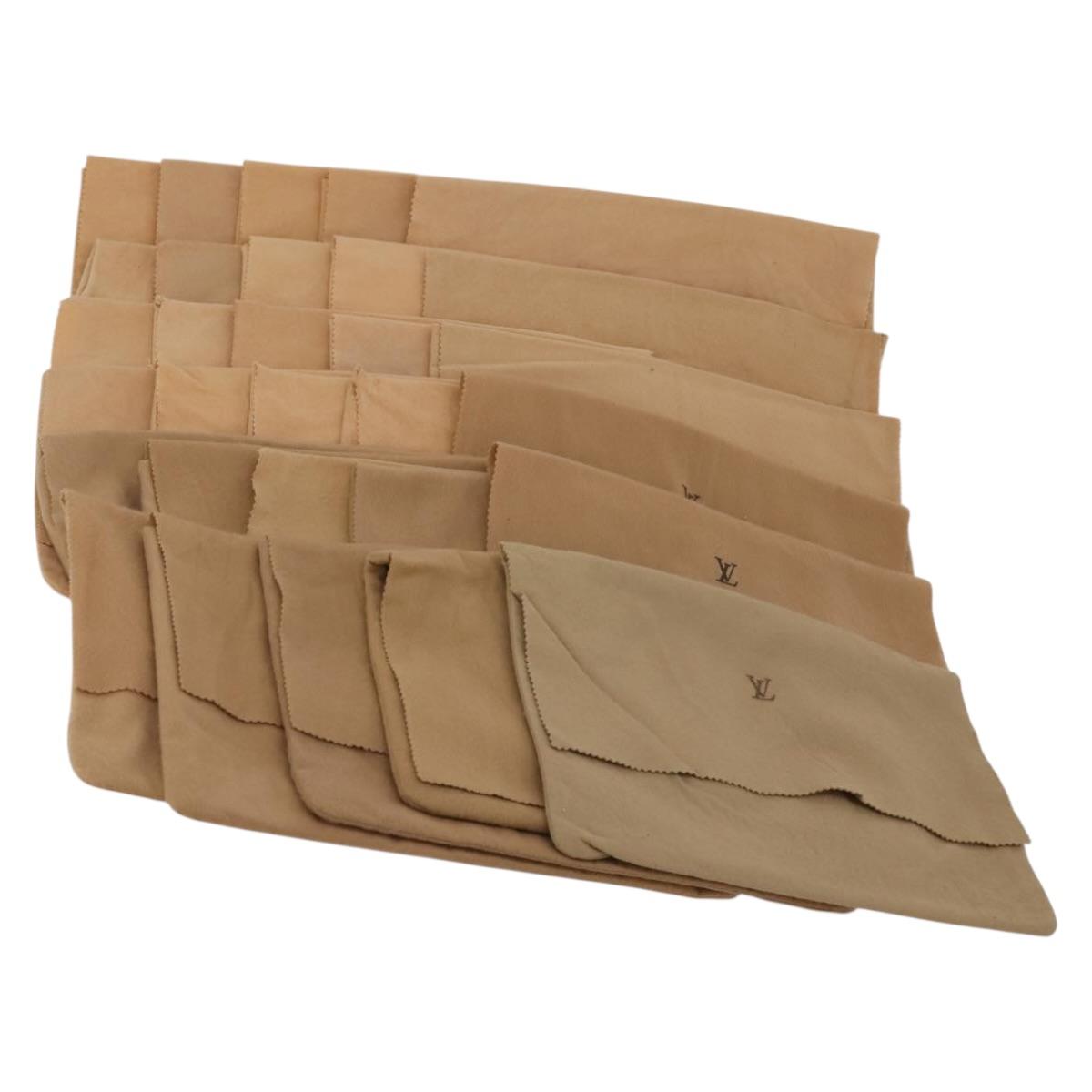 LOUIS VUITTON Dust Bag Cotton 30 Set Beige LV Auth 202404