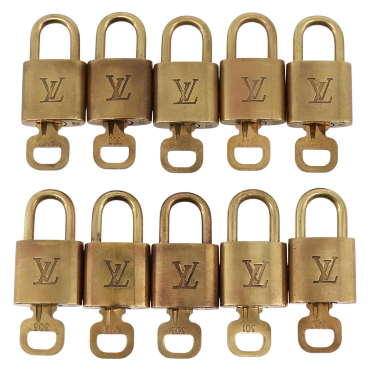 LOUIS VUITTON Padlock 10 Set Padlock metal Gold LV Auth 202413
