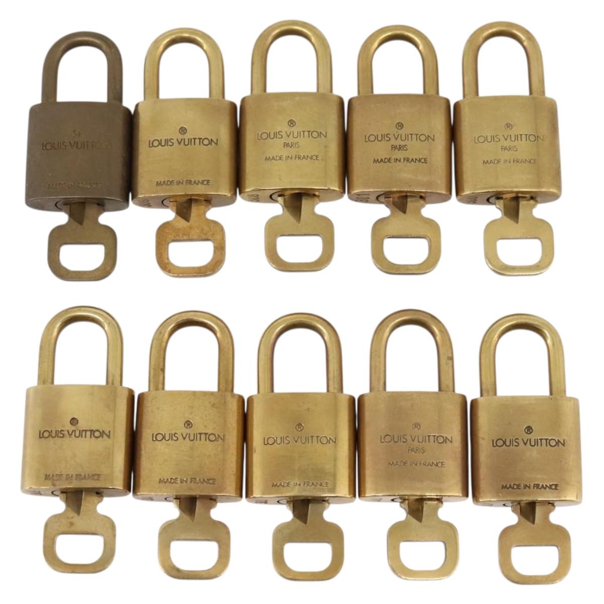 LOUIS VUITTON Padlock 10 Set Padlock metal Gold LV Auth 202415