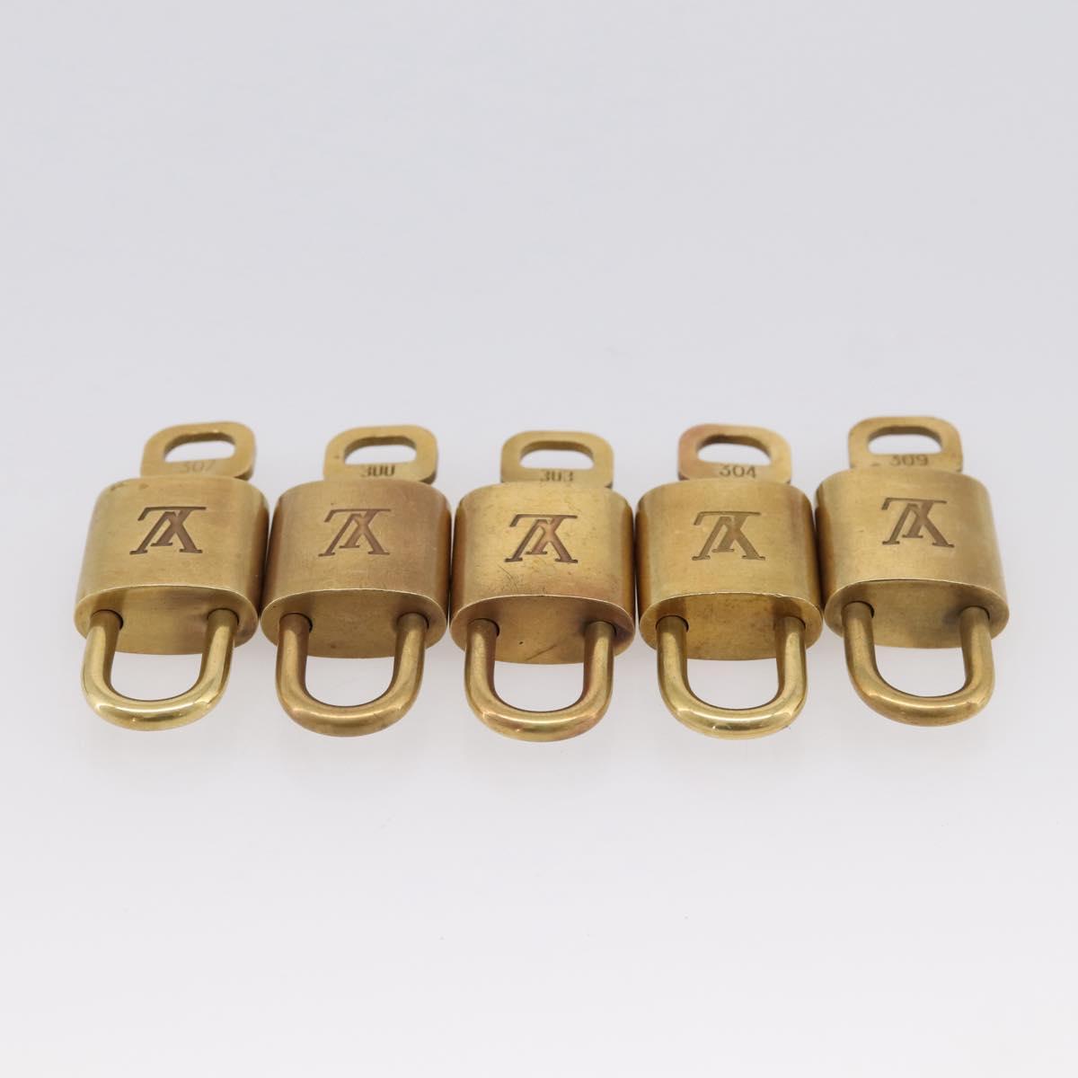 LOUIS VUITTON Padlock 10 Set Padlock metal Gold LV Auth 202415