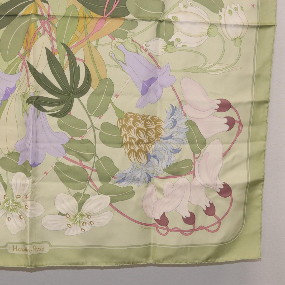 HERMES Scarf Silk Green Auth 202418