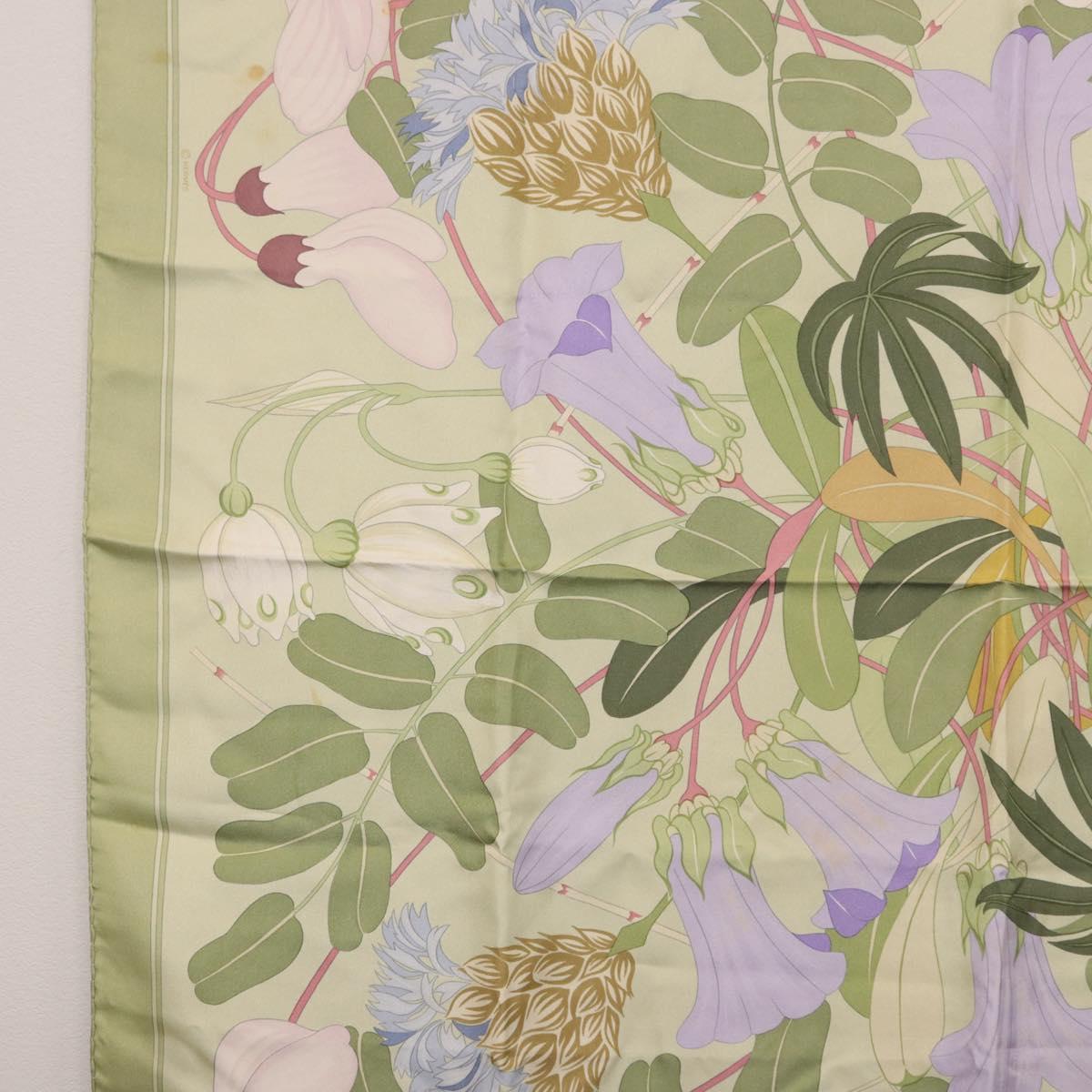 HERMES Scarf Silk Green Auth 202418