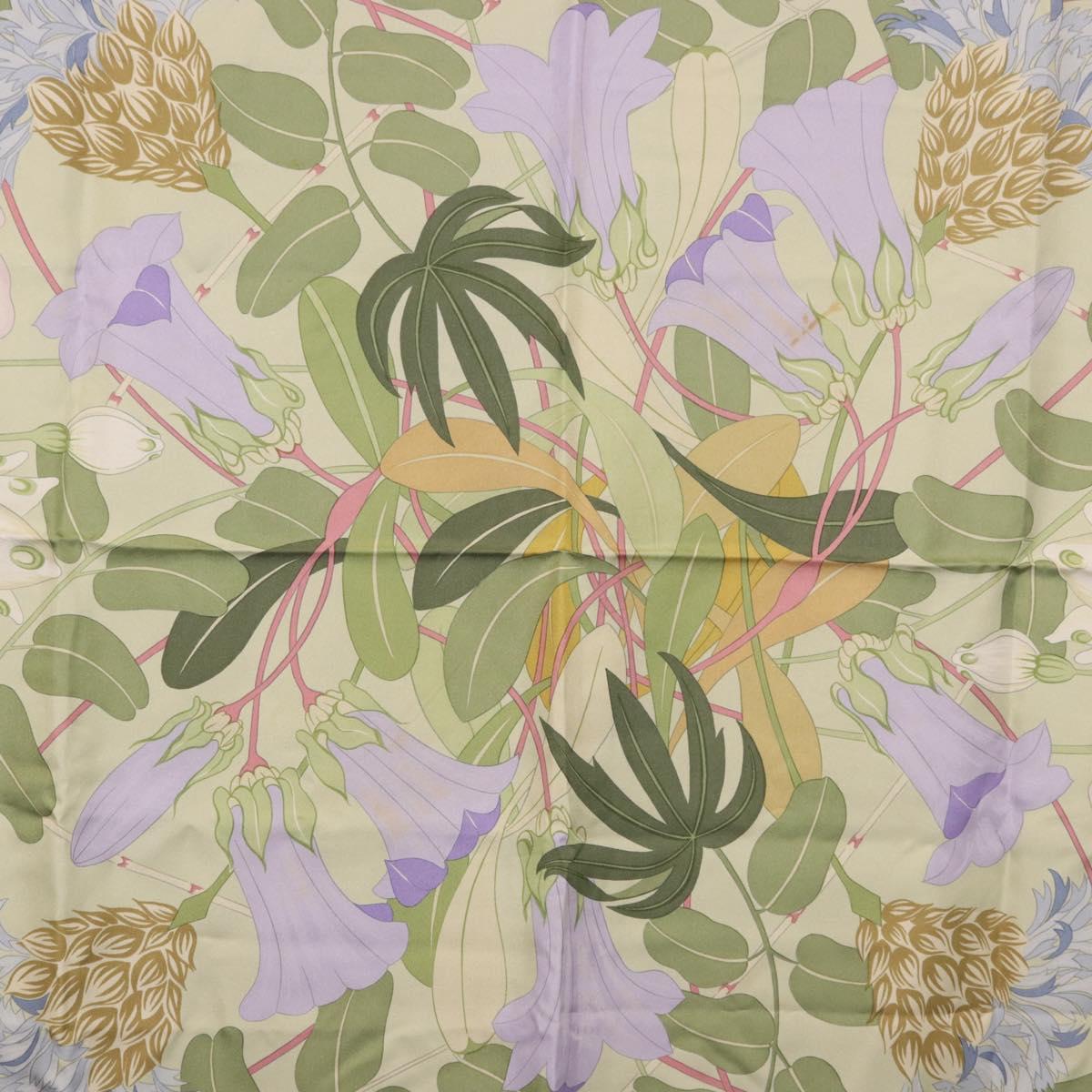 HERMES Scarf Silk Green Auth 202418