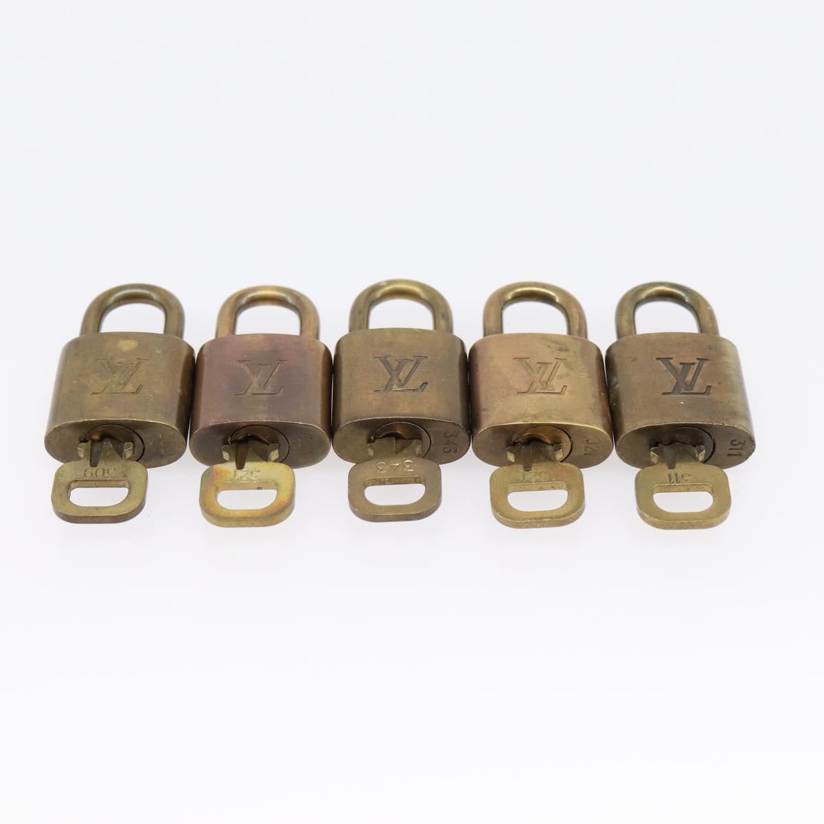 LOUIS VUITTON Padlock 10 Set Padlock metal Gold LV Auth 202429