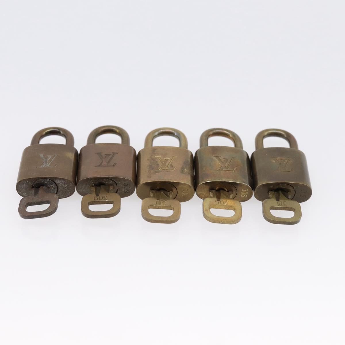 LOUIS VUITTON Padlock 10 Set Padlock metal Gold LV Auth 202431