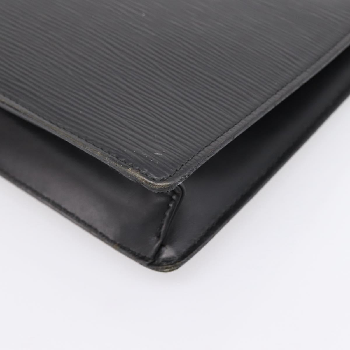 LOUIS VUITTON Epi Serie Dragonne Clutch Bag Black Noir M52612 LV Auth 202460