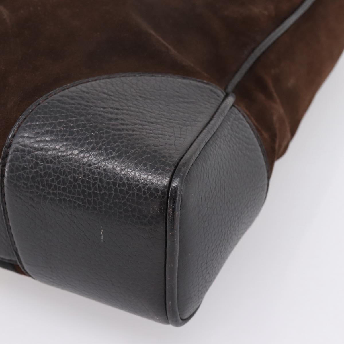 LOUIS VUITTON Kabainsbruck Hand Bag Suede Brown Silver M95245 LV Auth 202462A
