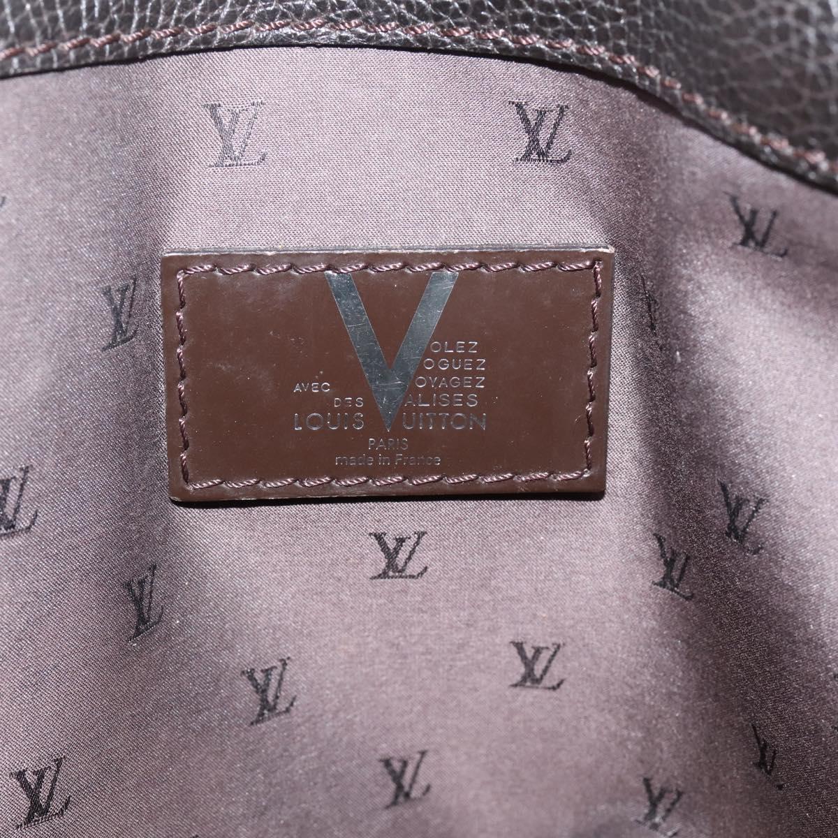 LOUIS VUITTON Kabainsbruck Hand Bag Suede Brown Silver M95245 LV Auth 202462A
