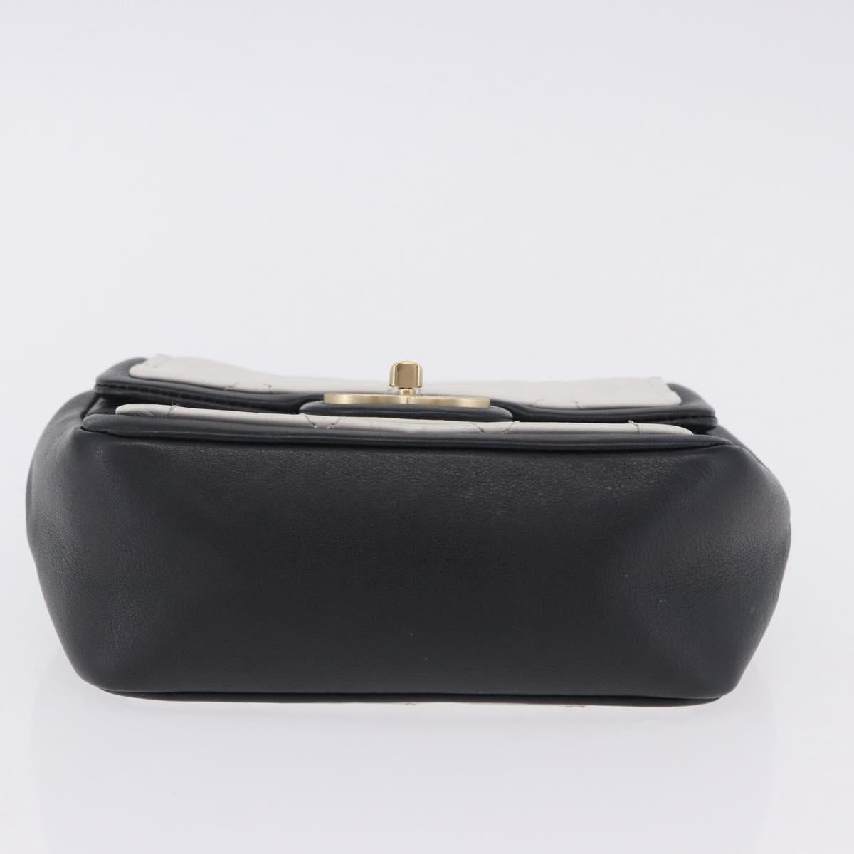 CHANEL Matelasse Chain Shoulder Bag Lamb Skin Black Gold CC Auth 202464SAM