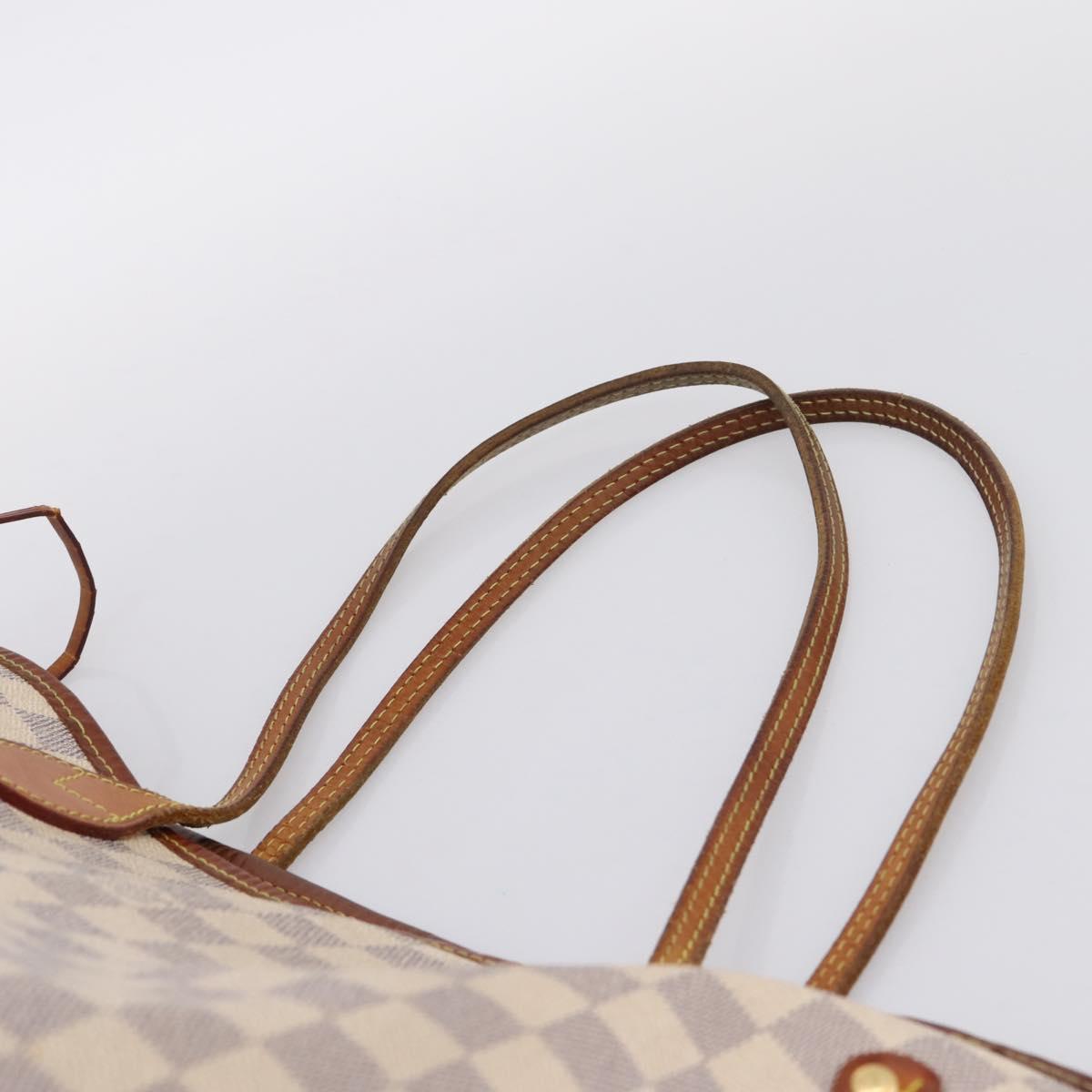 LOUIS VUITTON Damier Azur Neverfull MM Tote Bag N41605 LV Auth 202468