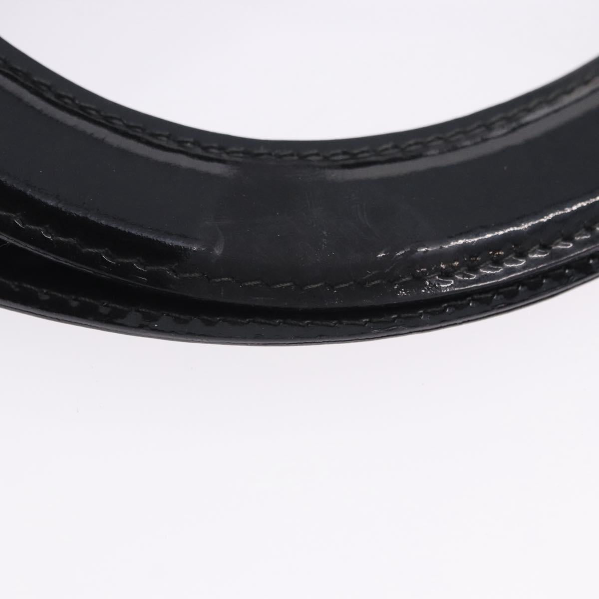 Salvatore Ferragamo Vala Hand Bag Suede 2way Black Gold Auth 202471