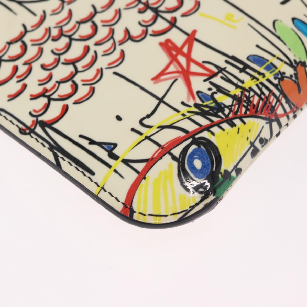 Christian Louboutin Shoulder Bag Patent leather White Silver Auth 202472A