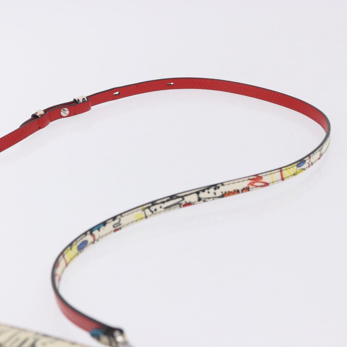 Christian Louboutin Shoulder Bag Patent leather White Silver Auth 202472A