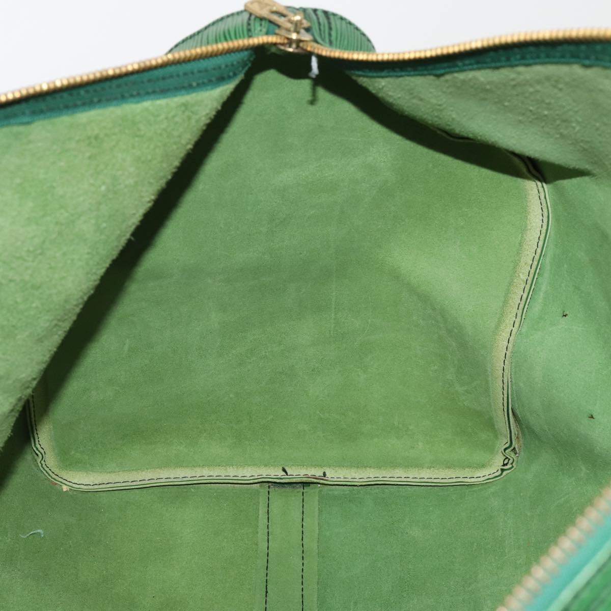 LOUIS VUITTON Epi Keepall 55 Boston Bag Green M42954 LV Auth 202475
