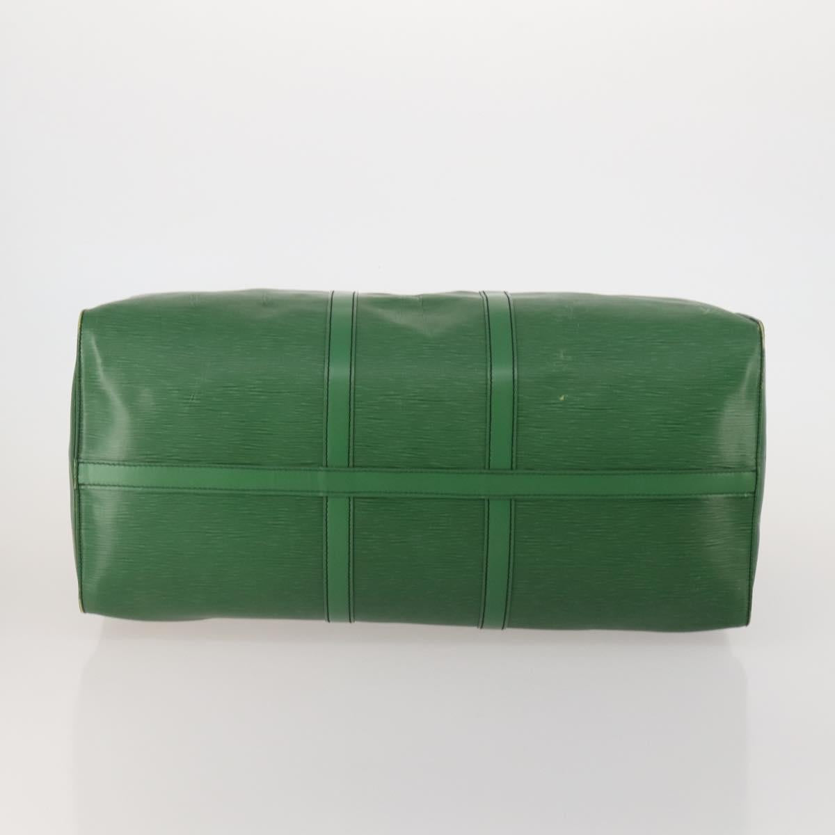 LOUIS VUITTON Epi Keepall 55 Boston Bag Green M42954 LV Auth 202475