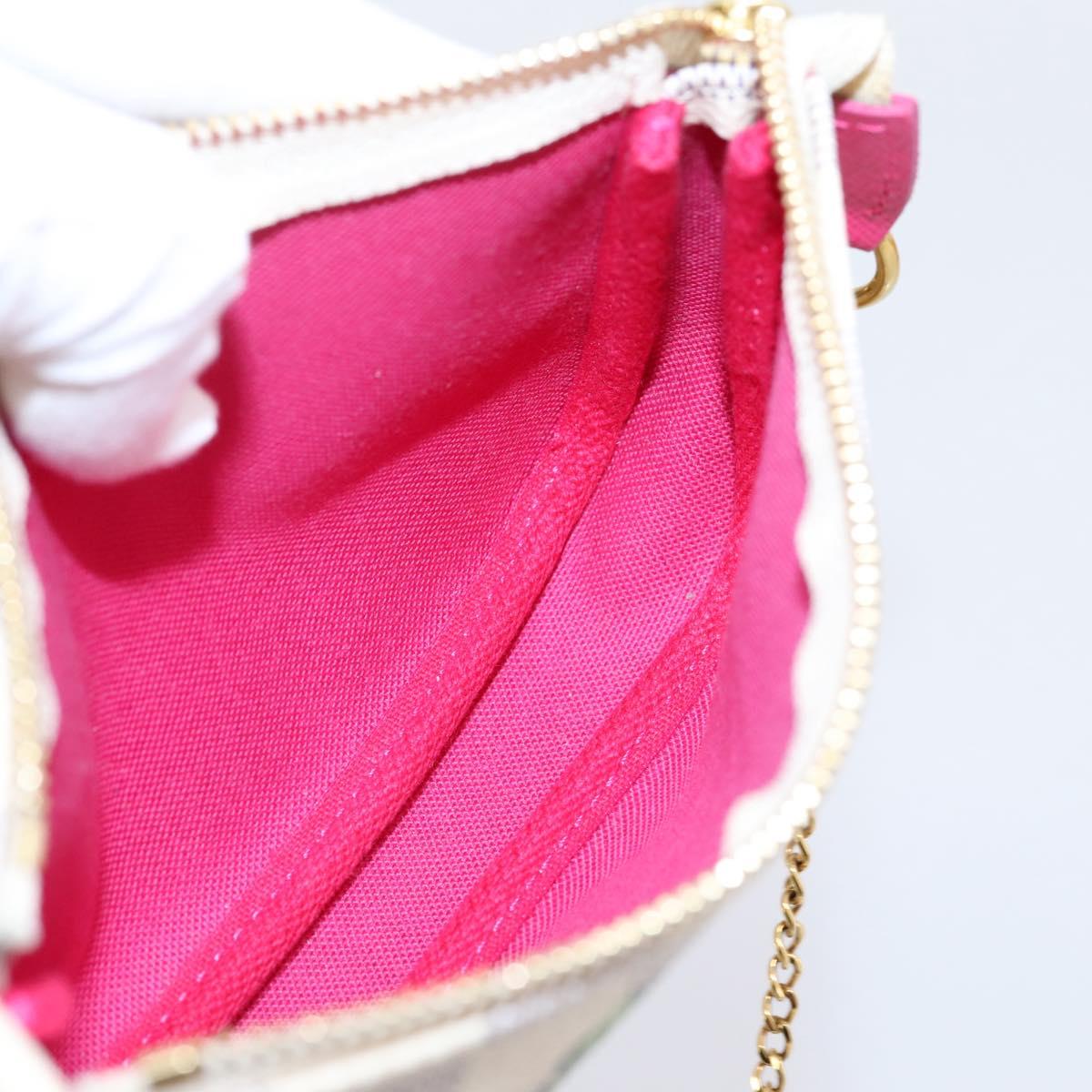 LOUIS VUITTON Damier Azur Vivienne Mini Pochette Pouch N60487 LV Auth 202478M