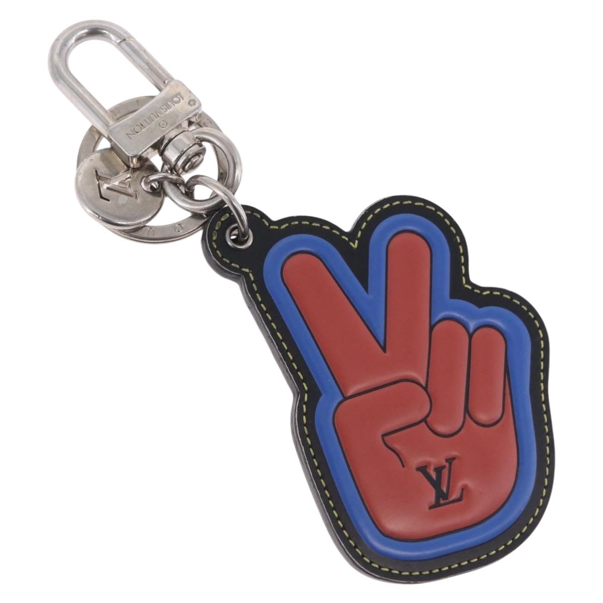 LOUIS VUITTON Porte Cles College LV League Peace Out Red M62753 LV Auth 202479A
